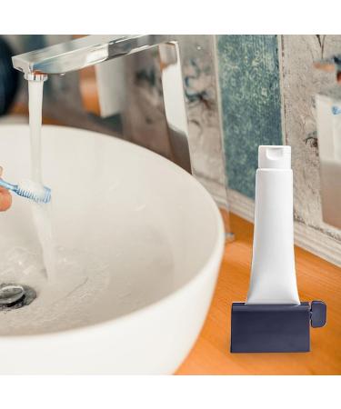 Toothpaste Squeezer Tube Roller | No Punching Toothpaste Tube Squeezer - Toothpaste Squeezers Holder Rotate Toothpaste Dispenser for Bathroom Stone Blue - Buy Online on GoSupps.com