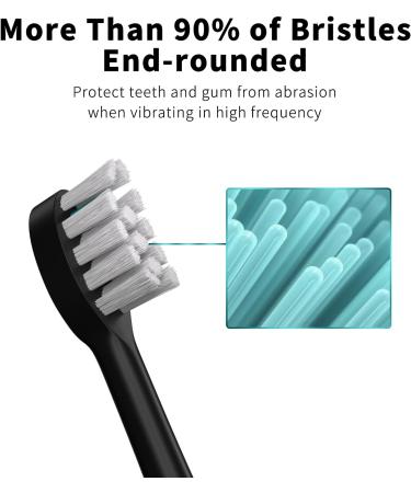 6 Count Black Replacement Flossing Toothbrush Heads for Waterpik Sonic Fusion SF01/SF02 & 2.0 SF03/SF04 - Buy Online on GoSupps.com