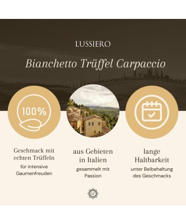 Pack of 3 Lussiero Bianchetto Truffle Carpaccio - Premium White Truffle Slices Tuber Borchii 45g for Gourmet Cooking - International Shipping Available - Buy Online on GoSupps.com