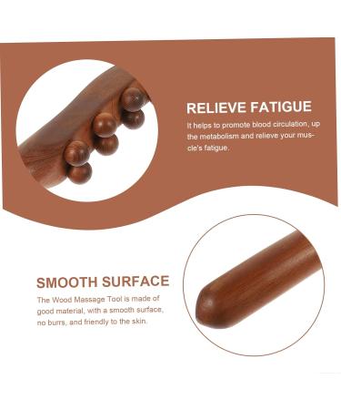 Healeved 5-Stick Rollstab Massage Device - 20 Wooden Massage Balls Gua Sha Stick Head & Muscle Roller for Ultimate Back Relaxation - Buy Online on GoSupps.com