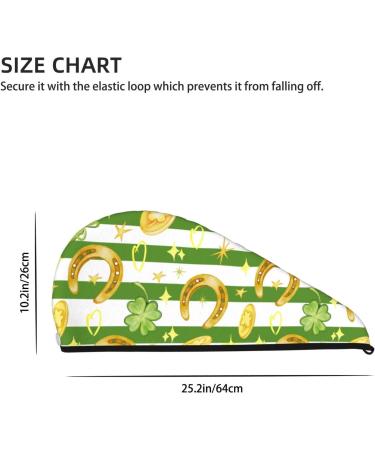 Watercolor St. Patrick's Day Microfiber Hair Towel - Soft Super Absorbent Hair Wrap for Long Curly & Thick Hair - Buy Online on GoSupps.com