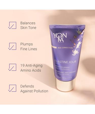 Yon-Ka Elastine Jour Anti-Wrinkle Day Cream 50ml | Anti-Aging Facial Moisturizer & Eye Cream with Vitamin C & Elastin Peptides - Paraben-Free - Buy Online on GoSupps.com