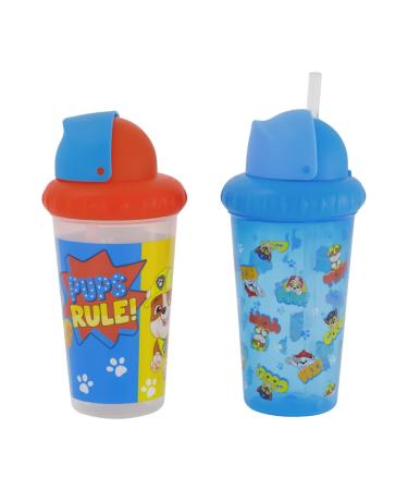 Cudlie Accessories Paw Patrol Boy 2 Pack 10 oz Sippy Cups with Pop up Straw & Easy Close Lid BPA Free Blue (FD51250)