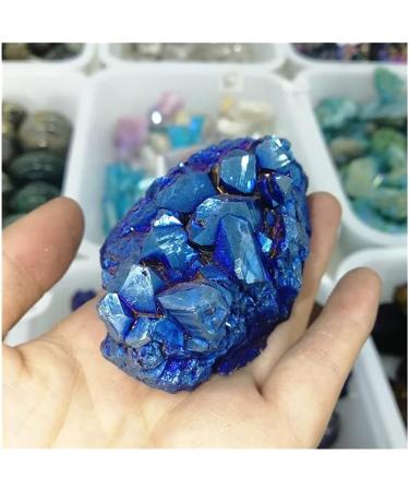 Natural Crystal Rough Beautiful Natural Amethyst Cluster Aura Crystal Electroplating Titanium Quartz Cluster Stone Natural Quartz Crystal (Color : Light Green Size : 150-200g) 150-200g Light Green - Buy Online on GoSupps.com