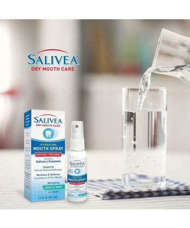SALIVEA Extra Gentle Dry Mouth Spray - Natural Salivary Enzymes - Soothing Mint - Moisturizing Care - 3oz (2 Pack) - Buy Online on GoSupps.com