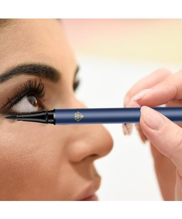 Liquid Eyeliner Waterproof | 1ml Waterproof Smudge Proof Eyeliner | Liquid Liner for Precise Definition Quick Drying Formula Eye Makeup for Bold Looks Black - Buy Online on GoSupps.com