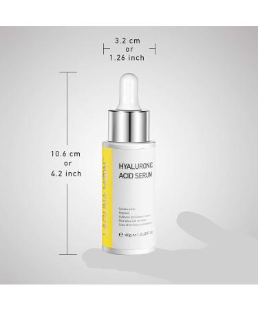 Hyaluronic Acid Serum for Face & Eyes with Vitamin C - Anti-Aging, Hydrating & Moisturizing - Fragrance-Free & Vegan - 1 Oz - Buy Online on GoSupps.com