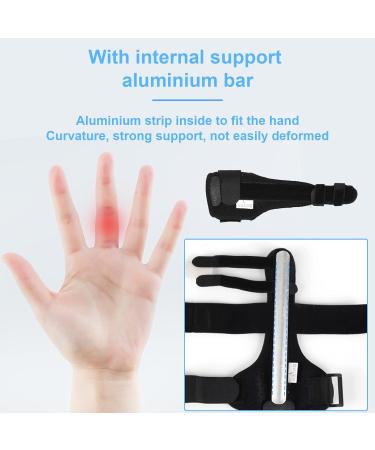 Jetisva Trigger Finger Splint Support with Wrist Brace - Adjustable Thumb and Middle Finger Splint for Arthritis - Right and Left Hand Support - Buy Online on GoSupps.com