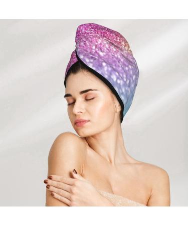 Buy Fun Rainbow Pink Microfiber Hair Towel - Super Absorbent Wrap for Women Quick Dry Hair Cap for Long Curly & Thick Hair - Buy Online on GoSupps.com