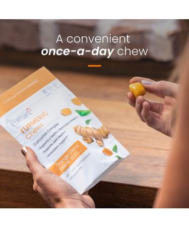 HumanN Turmeric Curcumin Chews Supplement - Orange Citrus Flavor | 30 Count - Buy Online on GoSupps.com