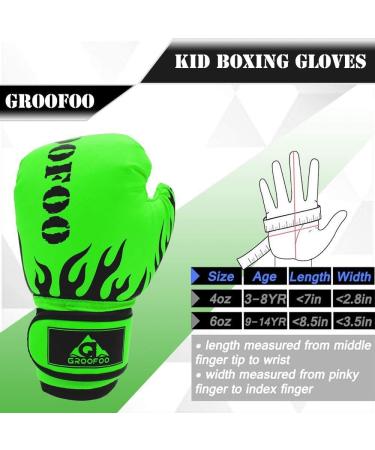 Groofoo Children's Boxing Gloves - 4oz & 6oz for Ages 3-14 | Perfect for Sparring Training MMA Muay Thai & Kickboxing - Buy Online on GoSupps.com