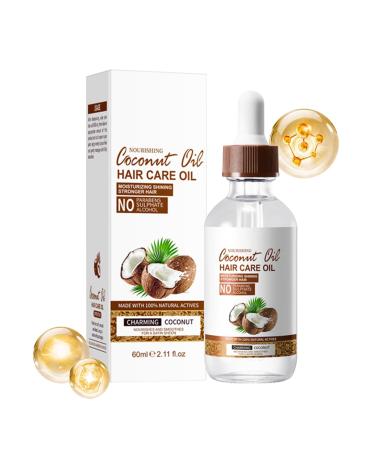 Strengthening Hair Oil 60ml Shine Anti-Hair Loss Hair Care Solution | 60ml Strengthening Anti-Hair Loss Hair Oil Deep Hydration for Women Men Damaged Curly Dry and Split End Hair