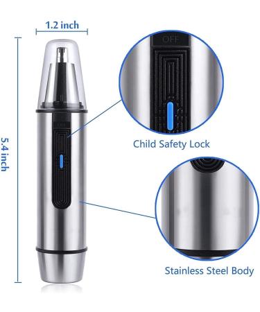 Professional Ear and Nose Hair Trimmer - Painless Battery-Operated Facial Clipper for Men & Women - IPX7 Waterproof & Dual Edge Blades - Buy Online on GoSupps.com
