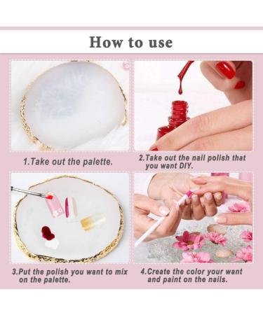 VINFUTUR Resin Nail Art Palette - White Gel Mixing Palette for DIY Nail Art | Perfect Nail Polish Accessories - Buy Online on GoSupps.com