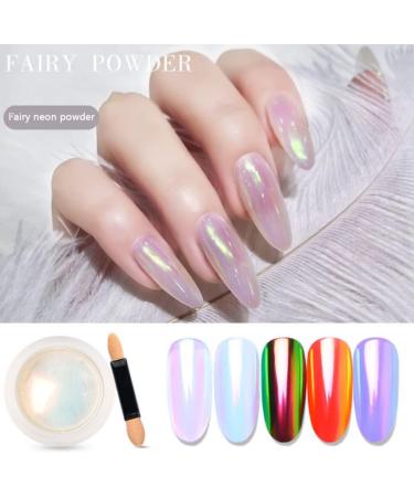 Chrome Nail Powder Metallic Nail Art Pigment Powder Iridescent Pigment Pearly Highlight with Sponge Stick for Weddingchrome nail powder nail glitter powder pearl nail powder - Buy Online on GoSupps.com