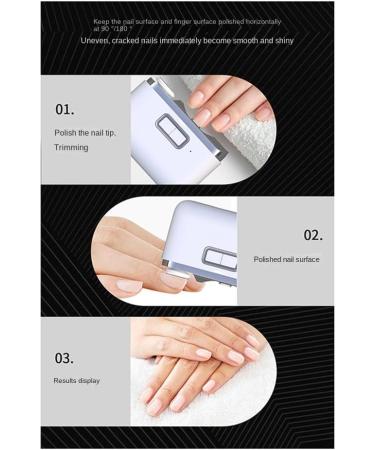 Lanlousy 1 Piece USB Rechargeable Nail Trimmer Grinder Clipper Polishing Tools with Light for Baby Adult - Buy Online on GoSupps.com