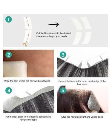 Premium V-Shape Human Hair Toupee | Black Hairline Replacement | PU Thin Skin System - BESDON 100% Virgin Hairpiece - Buy Online on GoSupps.com