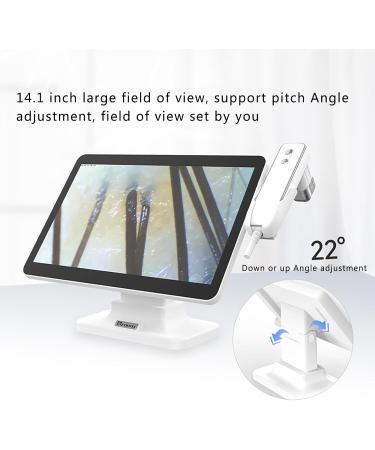 Skin Hair Analyzer Hair Scalp Detector with 14.1-inch Screen and 10 Million Pixels Lens 50x/200x Amplification Probes and Detecting Skin Hair Follicles Clearly for Beauty Salon Spa Center - Buy Online on GoSupps.com