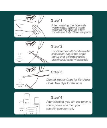 Professional Facial Blackhead Remover Tweezers Precision Extractor Pimple Popper Tool Kit Skin Acne Removal Clip Kit for Whitehead Blemishs Comedones Bend Clamp - Buy Online on GoSupps.com