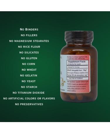 Barlowe's Herbal Elixirs KSM-66 Ashwagandha | Ashwagandha Root Extract | 5% Withanolides | 700mg per Capsule | 60 Veggie Capsules | Stearate Free | Glass Bottle - Buy Online on GoSupps.com