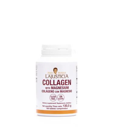 Ana Maria LaJusticia Collagen with Magnesium 180 Tabs - Healthy Teeth Skin & Bones - Energy-Full - Gluten-Free - Easy-To-Use - Rejuvenates Your Skin & Strengthens Nervous System - Spain