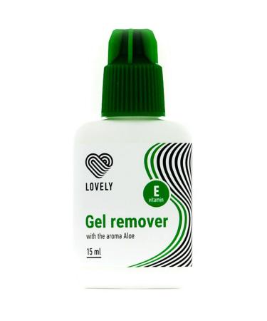 Lovely gel remover for eyelash extensions 15ml |Fast removal of lash extensions |Eyelashes remover for individual artificial eyelashes |Also suitable for allergy sufferers |Fragrance: aloe vera