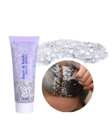 Uposao Body Glitter Gel Mermaid Glitter Liquid Eyeshadow Long Lasting Waterproof Glitter Cosmetic Face Hair Nail Body Lotion for Festival Party Makeup Decoration 50ml