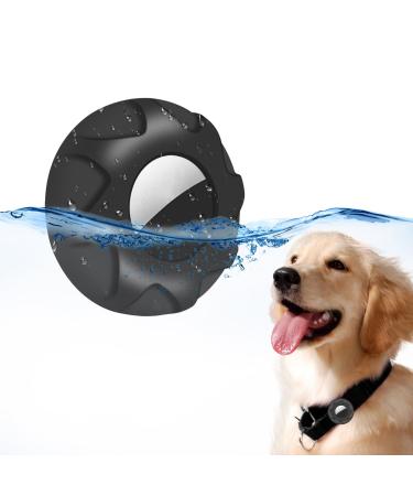 Airtag Dog Collar Holder Waterproof Airtag Case for Dogs Anti-lost Shock Resistant Air Tag Holder Protective Cover for Key Backpack Cat Dog Gps Tracker(Black)