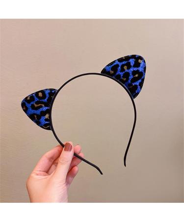 amangul Cute Leopard Print Animal Ear Headband Hair Clip Costume Supplies for Teenager Girl Adults Women Costume(Dark Brown) - Buy Online on GoSupps.com