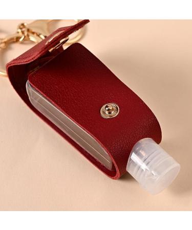 BSTCAR 30ml Liquids Squeeze Bottle with Leather Keychain Holder 5 Pack Leakproof Refillable Keychain Empty Mini Plastic Bottles Portable Lotion Container for Hand Sanitizer Essential Oil - Buy Online on GoSupps.com