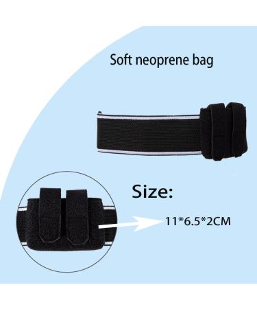 Breathable Insulin Pump Belt | Adjustable Diabetic Running Holder for Men & Women - Black - Buy Online on GoSupps.com