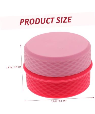 Healeved 1 Set Cream Box Cream Holder Silicone Container Toiletry Container for Travel Lotion Dispenser Jar Travel Cream Jar Cream Jar with Spoon Empty Container Travel Makeup Jar 6.5X6.5X4.5CM Pink - Buy Online on GoSupps.com