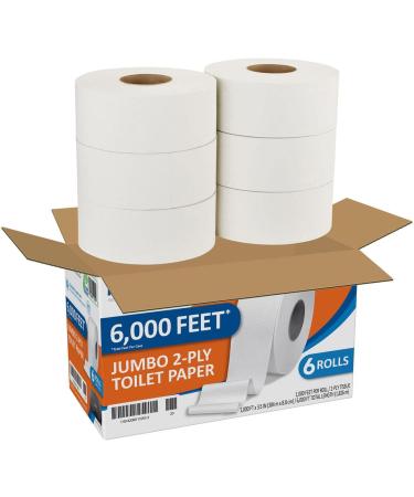 Marathon Jumbo Roll 2-Ply Toilet Paper Septic Safe (1000 ft./roll 6 rolls/case) - Buy Online on GoSupps.com