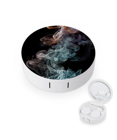 Contact Lens Case Psychedelic Smoke Print Plastic Contact Lens Case contact Lens Care Box ontact Lens Travel Box