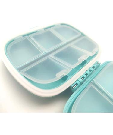 4 Pack Travel Pill Organizer - 8 Compartments Moisture-Proof & Portable Daily Medicine Case for Vitamins & Supplements - Buy Online on GoSupps.com