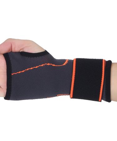 Buy Pwshymi Black-Orange Wrist Brace | Durable Sports Support with Hook & Loop Strap - Ideal for Athletes | International Shipping Available - Buy Online on GoSupps.com