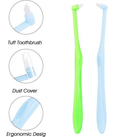 Shop Sibba Fragrant Toothbrush Set - 2 Soft Tuft Orthodontic Brushes in Blue & Green for Detail Cleaning - International Shipping Available! - Buy Online on GoSupps.com