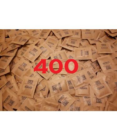 Brown Demerara Cane Sugar Sachets - 400 Individually Wrapped Pure Granulated Packs - Buy Online on GoSupps.com