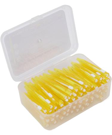 60-Part Interdental Brush Set | Slim & Comfortable Orthodontic Care for Adults & Kids - Yellow - Buy Online on GoSupps.com