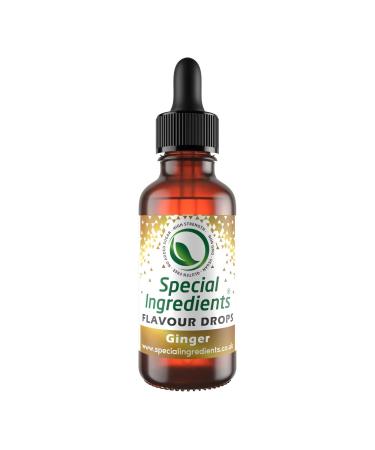 Ginger Flavour Drop 30ml Highly Concentrated Versatile Food Flavouring - Vegan Non GMO Gluten Free Ginger 30ml