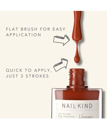 NAILKIND Brown Copper Nail Polish - Lava Love - Award Winning Nail Varnish - Vegan Nail Lacquer - Peta Certified Cruelty Free - Quick Drying Long Lasting - Chip Resistant Manicure - 8ml - Buy Online on GoSupps.com