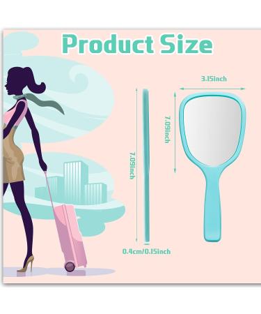Compact Handheld Mirror with Handle for Makeup, Vanity & Travel - 36 Pieces in 6 Colors - 7.09 x 3.15 Inches - Buy Online on GoSupps.com