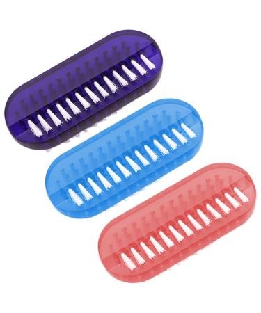 4pcs Nail Brush Two-sided nail brush cleaner Scrubbing Brushes for Nail Makeup (Random Color)