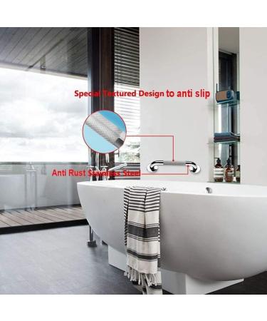 2 Pack Shower Grab Bar Anti Slip Bathroom Grab Bars Stainless Steel Bath Grab Bar Handle Shower Safety Hand Rail Support Assist Bath Handle Bathroom Balance Bar for Elderly Injury Pregnant(16 Inch) - Buy Online on GoSupps.com