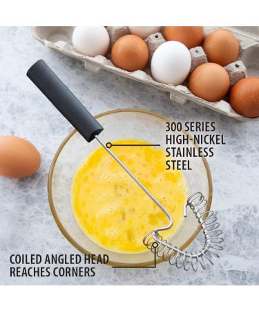 Rada Cutlery Stainless Steel Wire Kitchen Whisk - 9-3/8 Inches, Black Handle - Buy Online on GoSupps.com