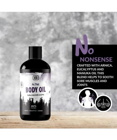 Active Body Oil | Organic Cruelty-Free & Vegan | CertClean Certified | Toxin-Free Sport & Massage Therapy | Warming & Relaxing for Joints and Muscles - Buy Online on GoSupps.com