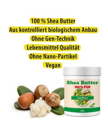 Buy Pharma-Peter 100% Pure Unrefined Shea Butter - 250g | Vegetarian & Natural Skincare - Buy Online on GoSupps.com