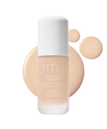RMS Beauty SunCoverup Super Tint Broad Spectrum SPF 50 Sunscreen - Skin Tint Non Nano Zinc Oxide Mineral Sunscreen Glowy Tinted Moisturizer with SPF Alabaster