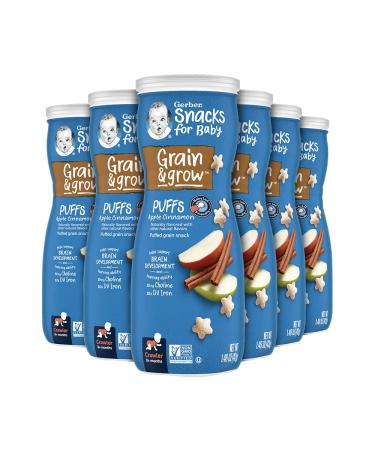 Gerber Baby Snacks Puffs Apple Cinnamon 1.48 Ounce (Pack of 6)