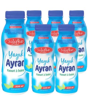 Silifke Ayran - Boisson au Yaourt au Lait Pratique et Rafra chissante 330 Militres 6 Boissons